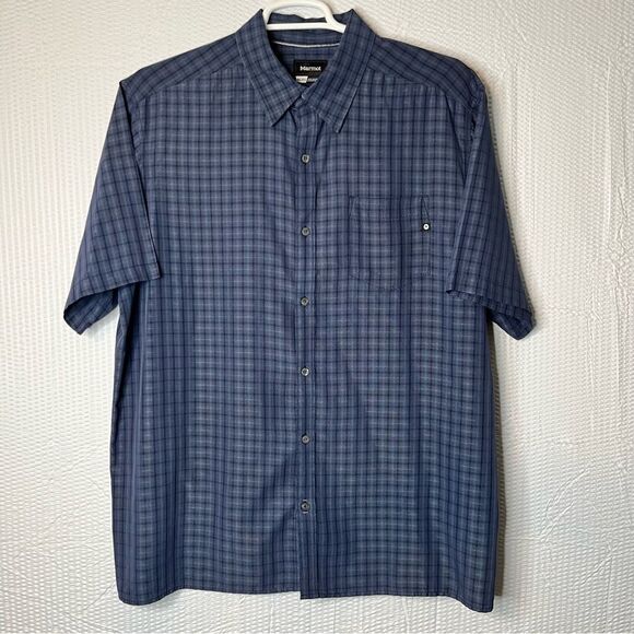 Marmot Casual Button Up Plaid Shirt Size XXL - Picture 1 of 8